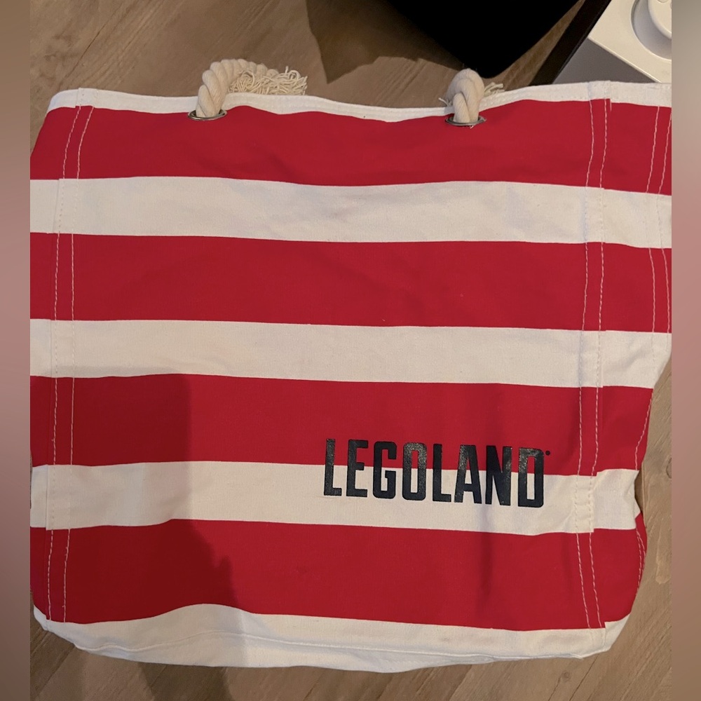 New LEGOland red Stripped Tote Bag